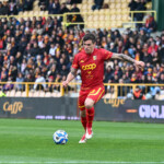 Nicolo Brighenti during US Catanzaro vs AC Reggiana, Italian soccer Serie B match in Catanzaro, Italy, March 2 2025