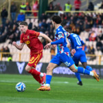 Marco Pompetti and Antonio Vergara during US Catanzaro vs AC Reggiana, Italian soccer Serie B match in Catanzaro, Italy, March 2 2025